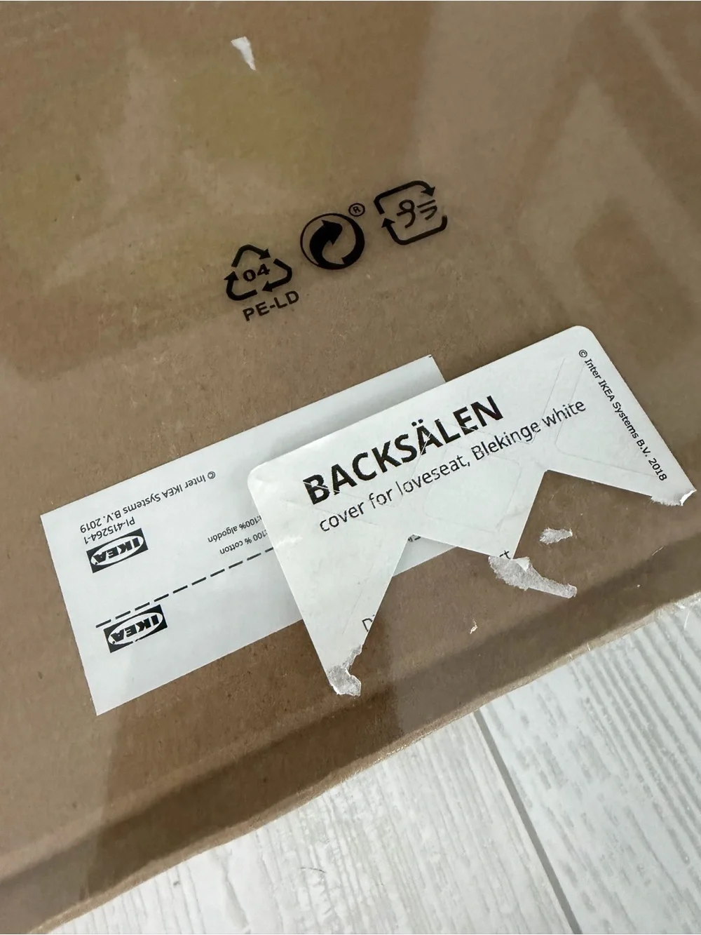 IKEA Backsalen Cover Loveseat Blekinge White